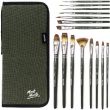 Mont Marte Brush Set W/Easel Wallet 17Pcs