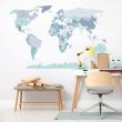 Countries of the World Map Wall Sticker - Medium