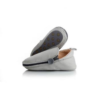 Rose et Chocolat Zipper Rubber Soles Shoes Light Grey