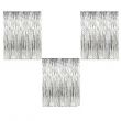 3-Pcs Foil Party Curtain Silver