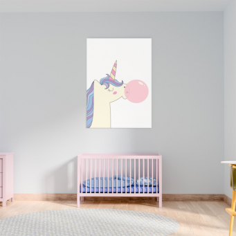 Unicorn Bubblegum Wall Art Print