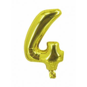 4 Number Golden Decorative Foil Balloon For Party