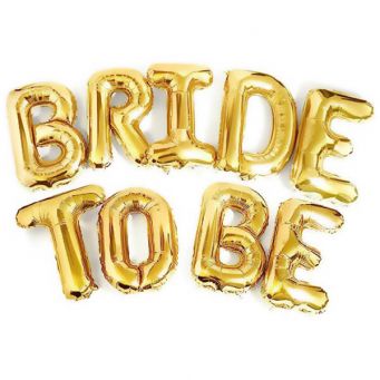 Bride To Be Gold Foil Balloons