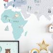 Tourist World Map Wall Sticker - Medium