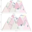 Nordic Mountains Wall Sticker - Pink