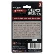 Mont Marte Stencil Brushes 3 Pcs 6,8,10