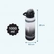 Nova Kids Water Bottle 1000ml with Straw