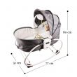 Cozy Rocker Bassinet with Wheels, Awning & Mosquito net