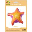 Orange Star Fish Foil Balloon