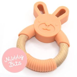 Nibbly Bits Bunny Teether Apricot