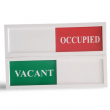 Acryllic Vaccant Occupied Sign 25x8cm Door Name Holder Sliding