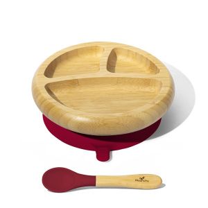 Avanchy Bamboo Suction Classic Plate + Spoon MG