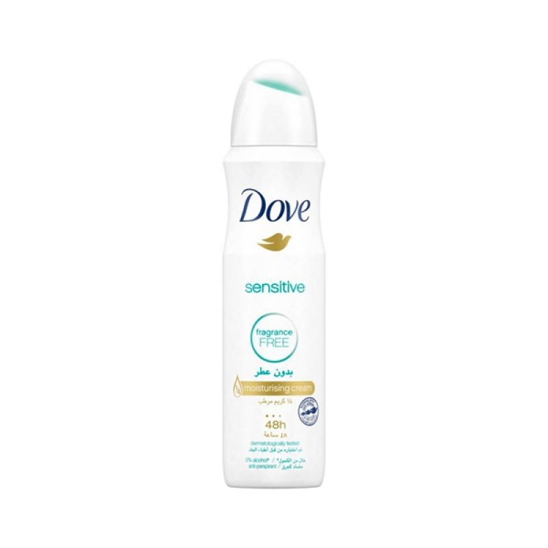 Dove - Women Sensitive No Fragrance Antiperspirant, 150ml | sandhai.ae