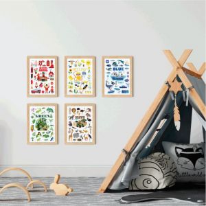 Mini Sticker Poster - Learning Colours - (Brown)