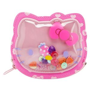 Hello Kitty D-Cut Coin Purse, Colourful Multiparticles, Pink