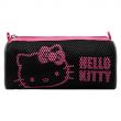 Hello Kitty Mesh Pen Case, Travel Pouch, Coin Purse, Black