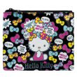 Hello Kitty Printed Zip Closure Flat Pouch, Travel Pouch, iPad Mini Case, Black