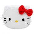 Hello Kitty D-Cut Pouch, Light Check Pattern White