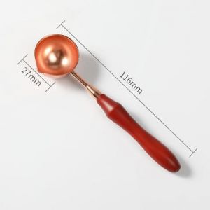 Colorful Sealing Wax Melting Spoon with Rose Wood Handle