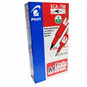 Pilot Twin Marker SCA TM Box 12pc - Red