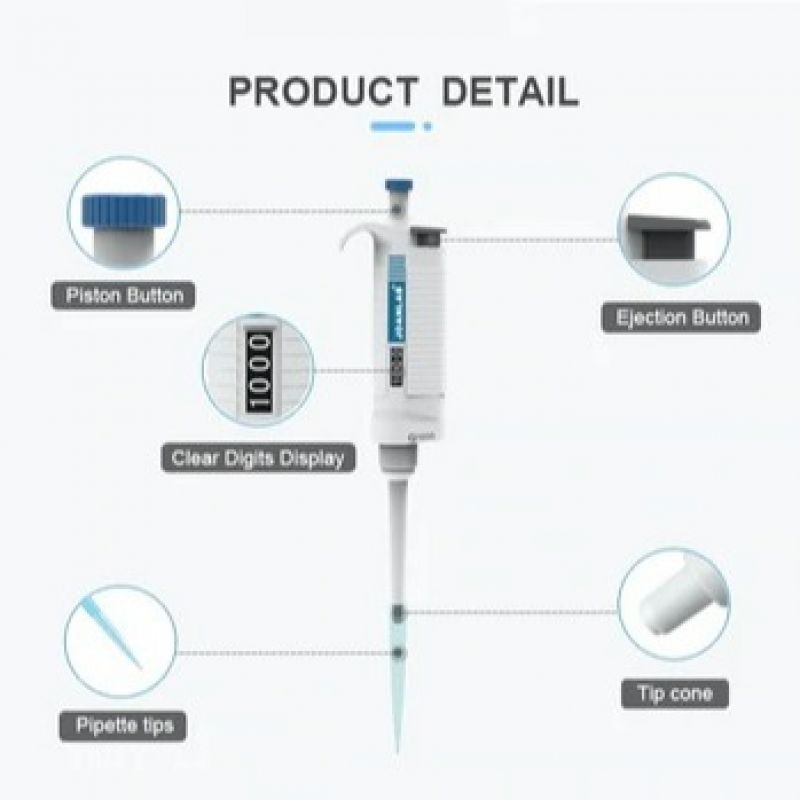 Joanlab Laboratoire Pipette Pipettes En Plastique Compte-gouttes Manuel  Numérique Réglable Micropipette Laboratoire Equipement