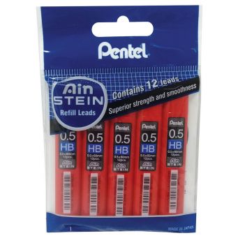 Pentel Lead AinStein Slim 0.5HB Pak=5