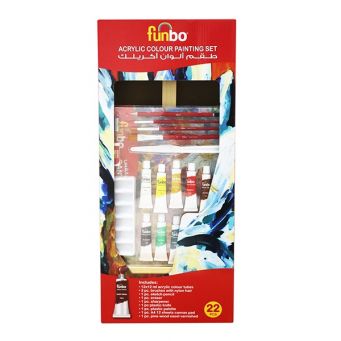 Funbo 22 Pcs Acrylic Color Painting Set