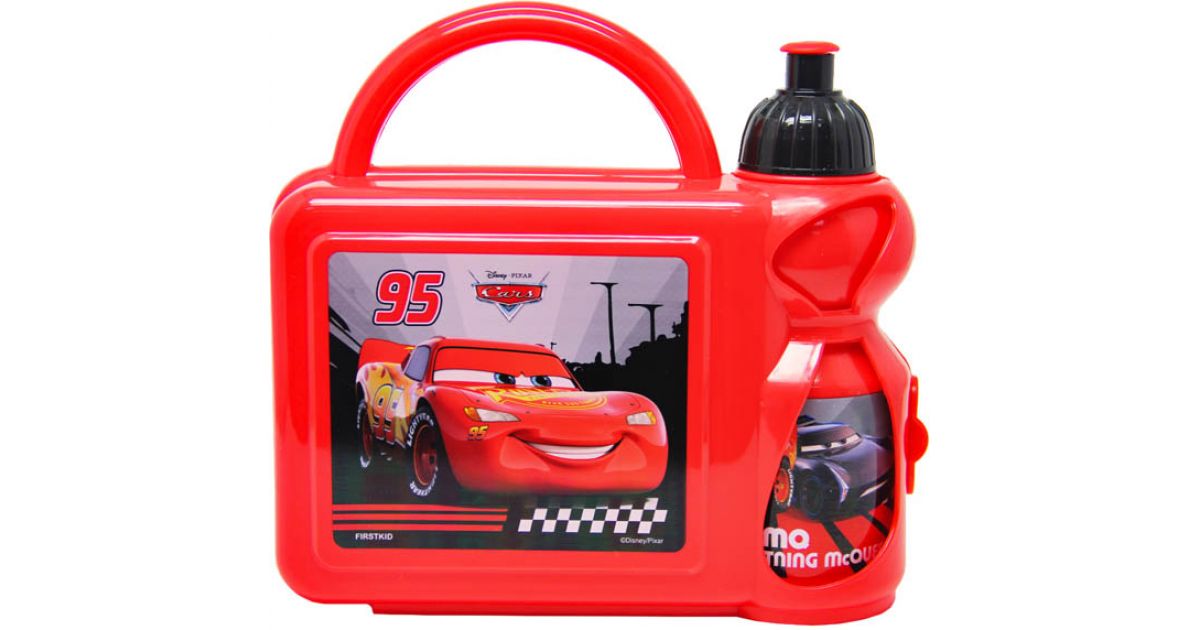 Buy Cars Lightning McQueen Lunch Box & Water Bottle Combo Set
