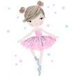 Pink Ballerina Star Wall Sticker