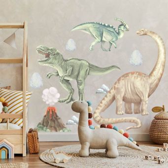 Dinosaur Volcano Wall Stickers