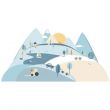 Nordic Mountains Wall Sticker - Light Blue