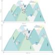 Nordic Mountains Wall Sticker - Mint