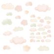 Watercolour Beige Clouds - set of 38 wall stickers