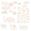 Watercolour Beige Clouds - set of 38 wall stickers