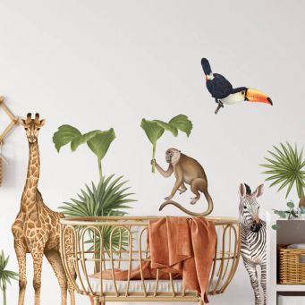 Tropical Safari Animal Wall Stickers