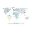 Tourist World Map Wall Sticker - Large