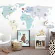 Tourist World Map Wall Sticker - Medium