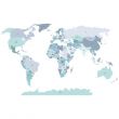 Countries of the World Map Wall Sticker - Large