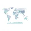 Countries of the World Map Wall Sticker - Medium