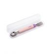 Melii - Detachable Spoon & Fork with Carrying Case - Pink & Purple