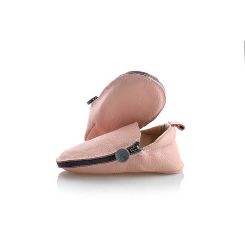 Pink leather baby store shoes