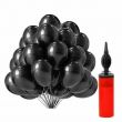 50-Piece Black Balloons 12inch