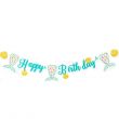 Happy Birthday Banner Mermaid Theme