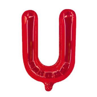 Alphabet U Shaped Red Foil Balloon