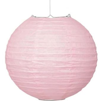 Round Paper Lantern Baby Pink 25cm