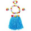 5-Piece Blue Hawaiian Hula Hula Costume Set