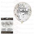 6-Piece Glitter Birthday Confetti Balloon 12inch