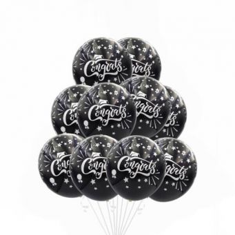 12-Piece Congrats Latex Balloons 12Inch