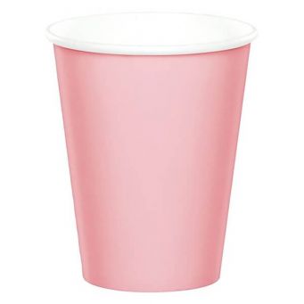 24-Piece Pink Poly Paper Hot And Cold Cup