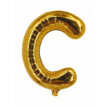 C Letter Gold Foil Party Balloon